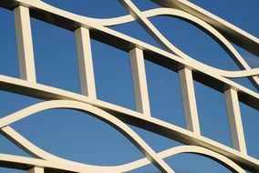 arts gate metal white pattern sky