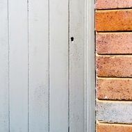 door lock brick background church