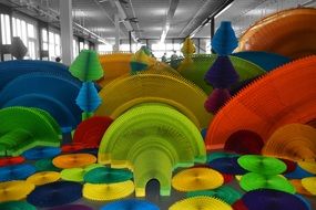paper art guns colour creative