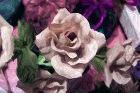 rose background painting element