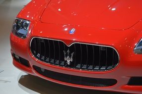 red color maserati sport car