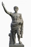roman statue of a man on a white background