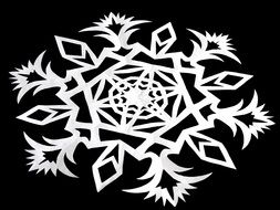 star snowflake silhouette black background