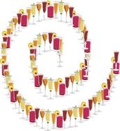 party spiral glass celebration