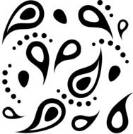paisley pattern ornaments drops