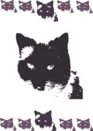 wallpaper with cat portraits