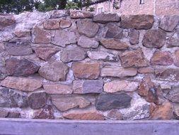 stone wall old rough brick