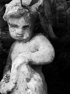 child statue sculpture texture old