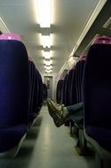 empty train foot alone travel