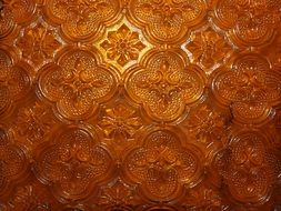 glass detail design pattern floral