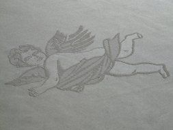 angel tablecloth pattern wing
