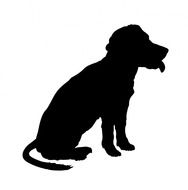 silhouette dog animal pet simple