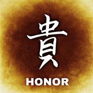 chinese characters background honor