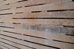 wood lath wall old structure