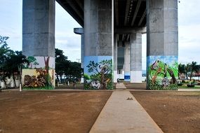 bridge graffiti park concrete