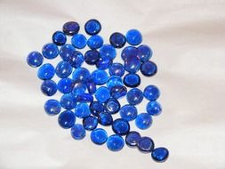 blue stones on the white background