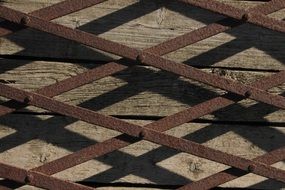 iron rust texture shadows wood