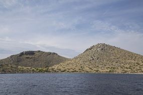 view from the sea to the hills