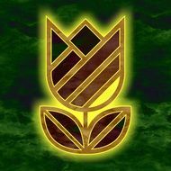 tulip form pattern design green