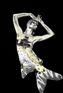 mermaid woman fish background