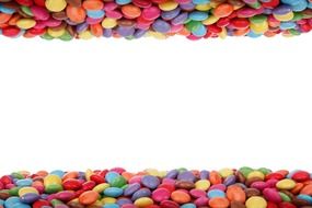 background birthday border candy