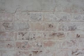 brick whitewashed wall stone