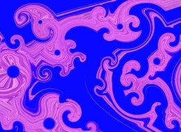pink abstract pattern on blue background