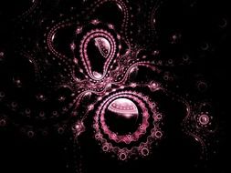 fractal pink pattern on a black background