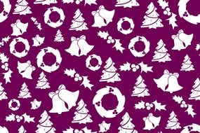 white christmas ornament at purple backdrop