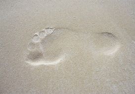 texture sand trail foot human