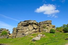 landscape with rock in Yorkshire