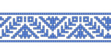 jacquard loom pattern cloth blue