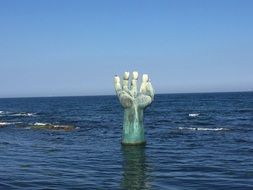 sea statue nature hand wallpapers
