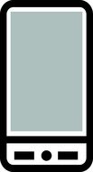 grey mobile phone drawing