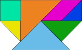 shapes colored tangram puzzle