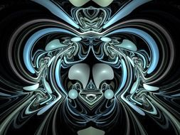 fractal blue grey pattern