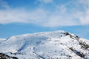 snow-capped top of matagalls mountain
