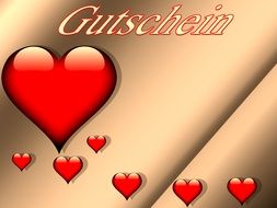heart coupon red gift map
