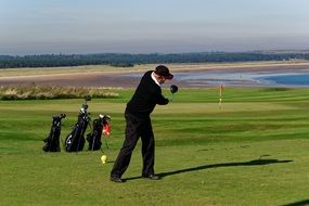 Golfer on the field