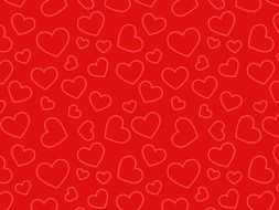 Background design with the red hearts clipart