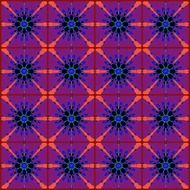 Wallpaper with a pattern of symmetrical squares