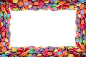 picture frame with colorful candies