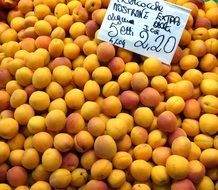 apricots fruit orange market background