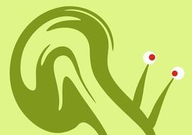 background crazy weird snail green