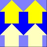 arrows pattern rows yellow purple