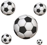 soccer ball fun white round