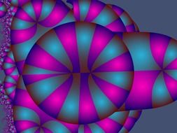 fractal pink blue design pattern