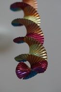colorful metallic spiral garland