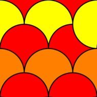 circle pattern yellow red