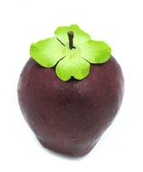 dark red apple fruit green paper
